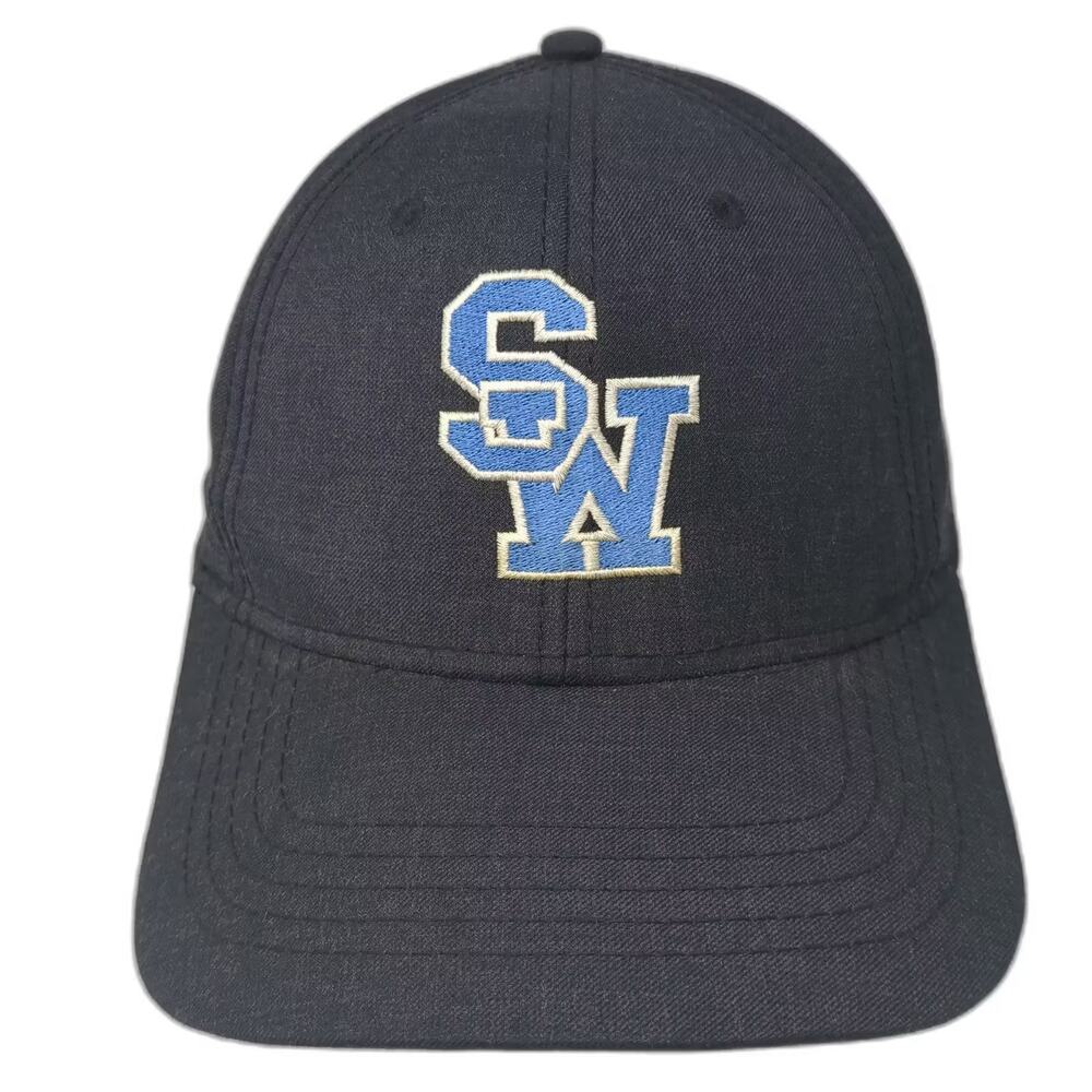 ACE USA Baseball Cap Black Blue Embroidered SW Logo Adjustable Strapback OS Hat